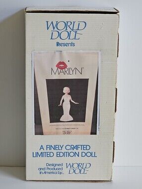 RARE Marilyn Monroe 17" Porcelain Doll Sequin Dress 1983 World Doll With Box